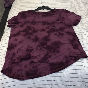 american eagle purple tie die tee